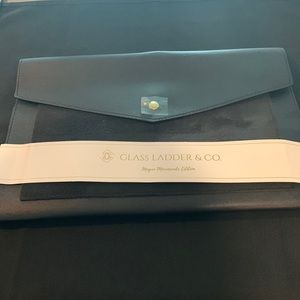 NWT Glass Ladder Megan Microseude Portfolio Clutch
